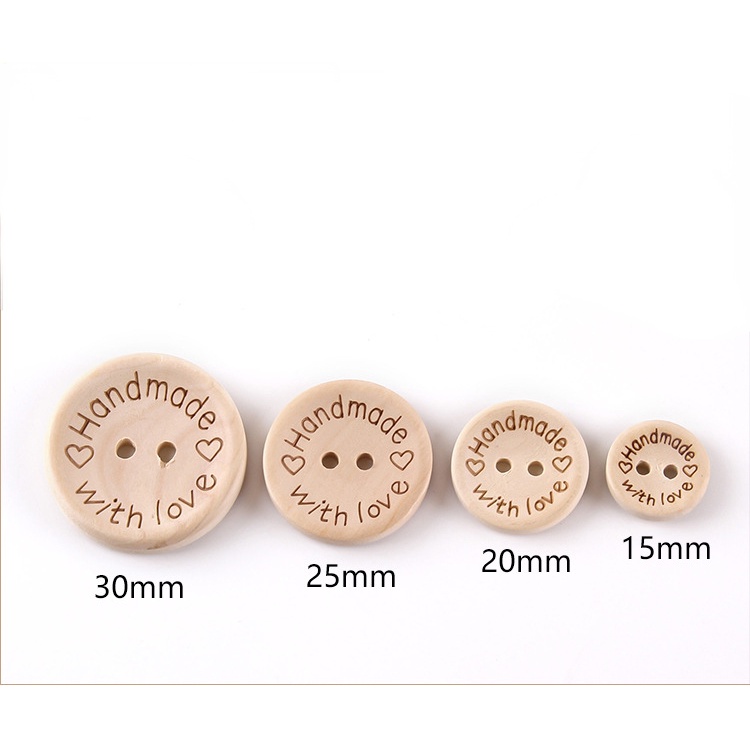 1 / 10 Nút Áo Khoác Đan Len Bằng Gỗ Tự Nhiên 15 / 20 / 25 / 30MM