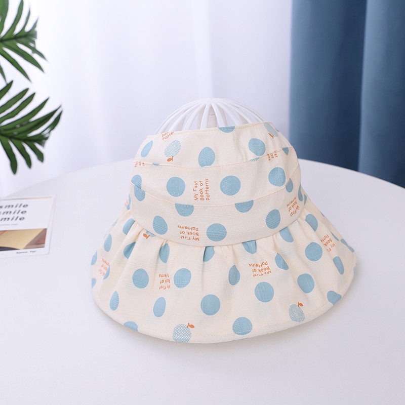 Mũ Rộng Vành Chống Nắng Hoạ Tiết Chấm Bi Dành Cho Bé Gái Se7En