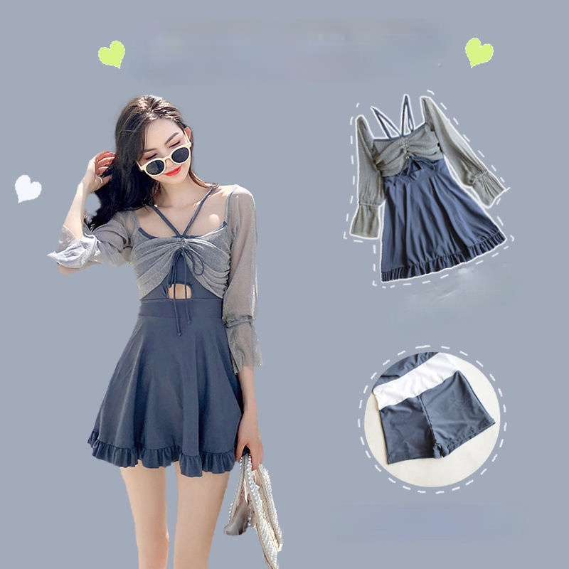 Đồ Bơi Một Mảnh Tay Dài Phong Cách Hàn Quốc 0412 | BigBuy360 - bigbuy360.vn