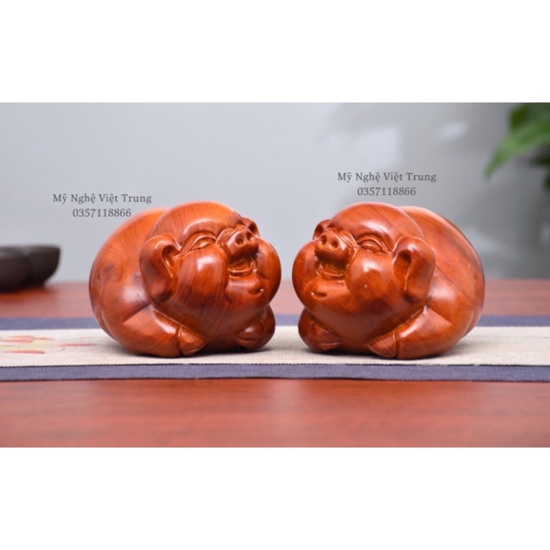 Tượng con Heo Tượng con lợn Gỗ Hương
