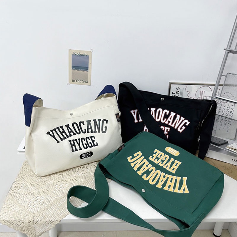 Túi đeo vai YADOU bằng vải canvas phong cách Nhật Bản thời trang cho nam nữ