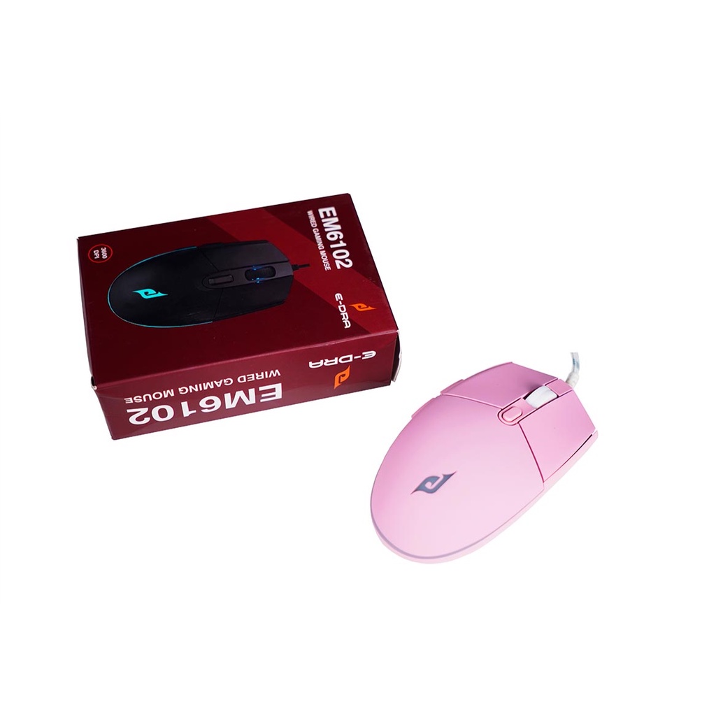 Chuột chơi game, Led RGB Chính hãng E-Dra EM6102, BH 24 Tháng Toàn Quốc - Gaming Mouse Edra 6102 RGB Led