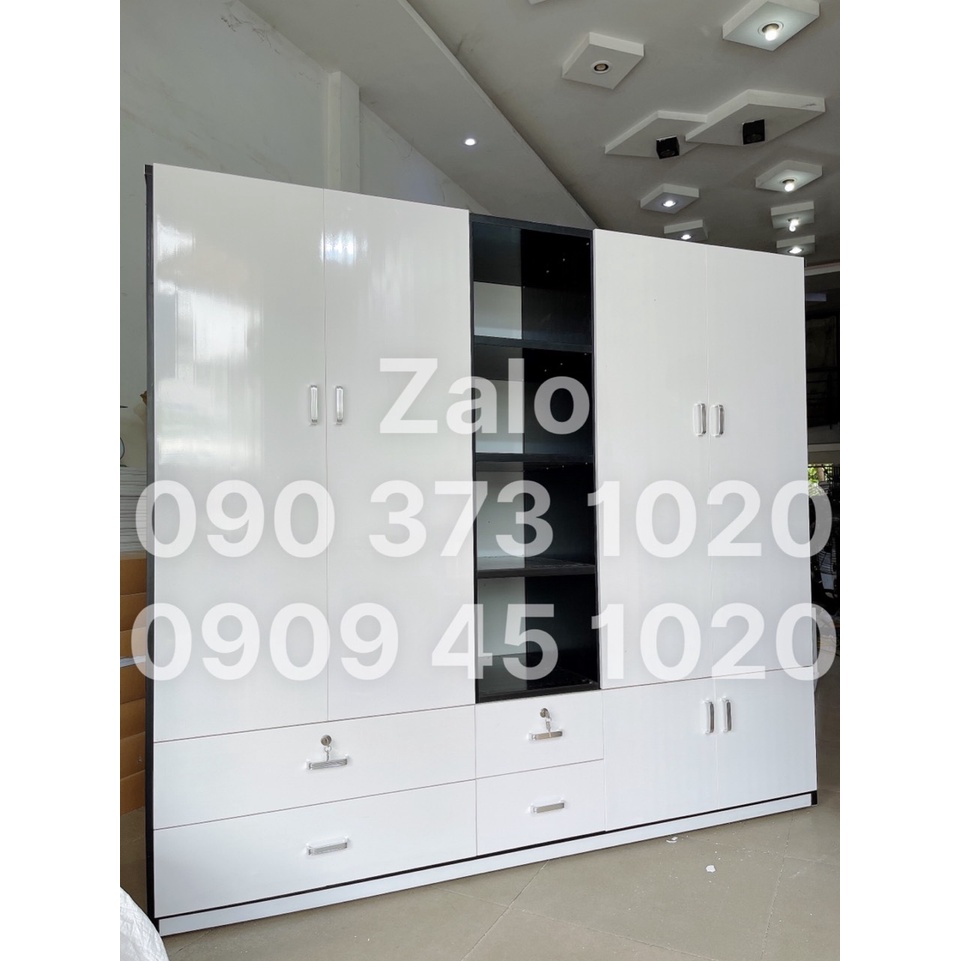 Chỉ Ship HCM - Tủ nhựa Đài Loan 5 cánh - Ngang 2m05 cao 1m85 sâu 48