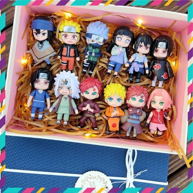 Mô Hình Naruto ChiBi Siêu Đẹp, Bộ 4 Mẫu Naruto ChiBi Thế Hệ Mới - Cao 6,5cm