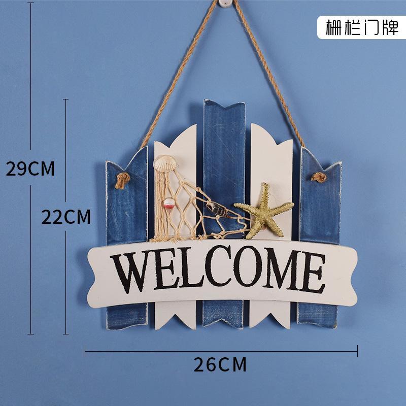 Bảng Hiệu Treo Tường Trang Trí Hình Hàng Rào Phong Cách Địa Trung Hải Độc Đáo