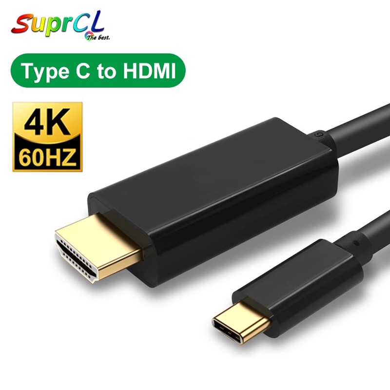 Cáp Chuyển Đổi USB C Sang HDMI 4K @ 60Hz / 30Hz 1.8m Type C Coverter 4K Thunderbolt 3 Sang HDMI Tương Thích Với Ipad Pro Mac-Book Và Các Thiết Bị Loại C
