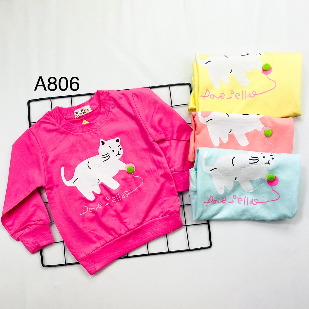 Áo thun tay dài thời trang nhập khẩu Hàn Quốc cho bé gái từ 6 tháng đến 2 tuổi