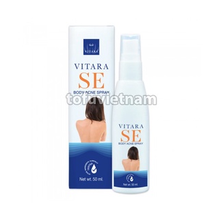 Xịt Mụn Lưng, Ngực, Mông Vitara SE Body Acne Spray Giảm Mụn, Mờ Thâm, Sáng Da Thái Lan - 50 ml