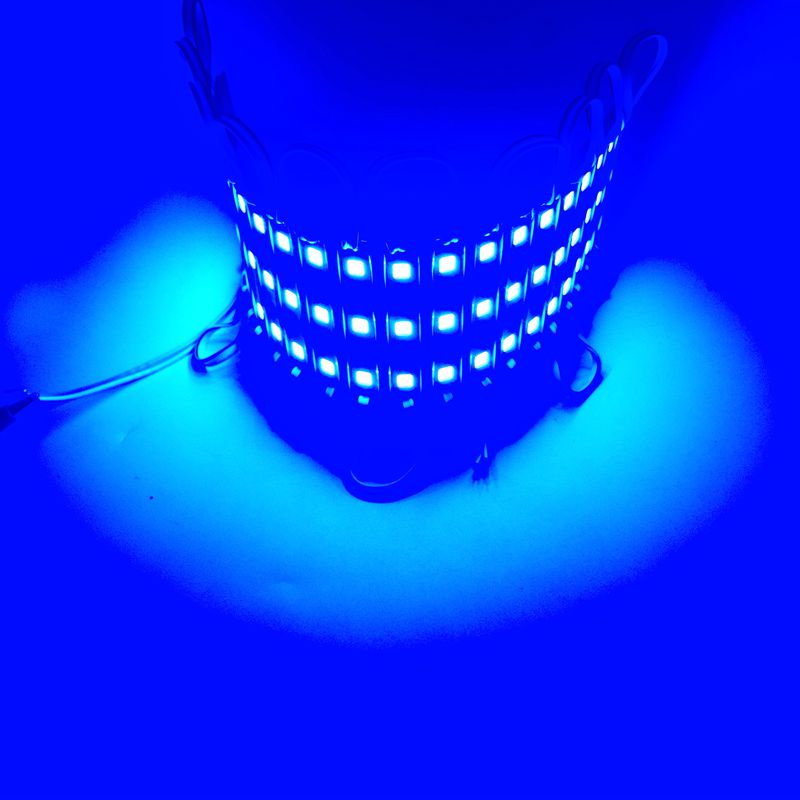 Bộ 20 Đèn Led DC 12V 3 Bóng Siêu Sáng Chống Thấm Nước Trang Trí Xe Hơi / Xe Máy Màu Sắc