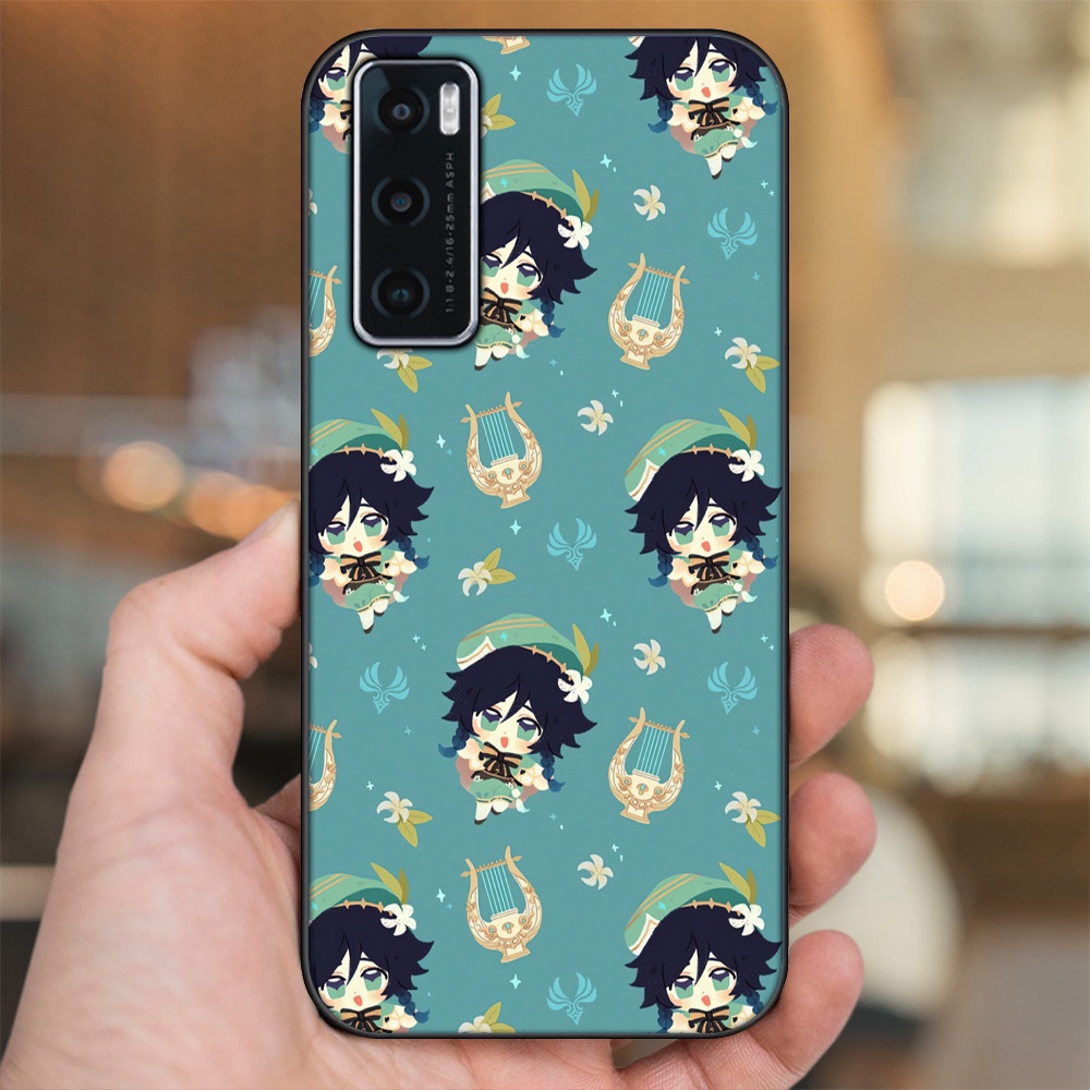 Ốp lưng Vivo V20 SE viền đen in hình Venti Genshin Impact