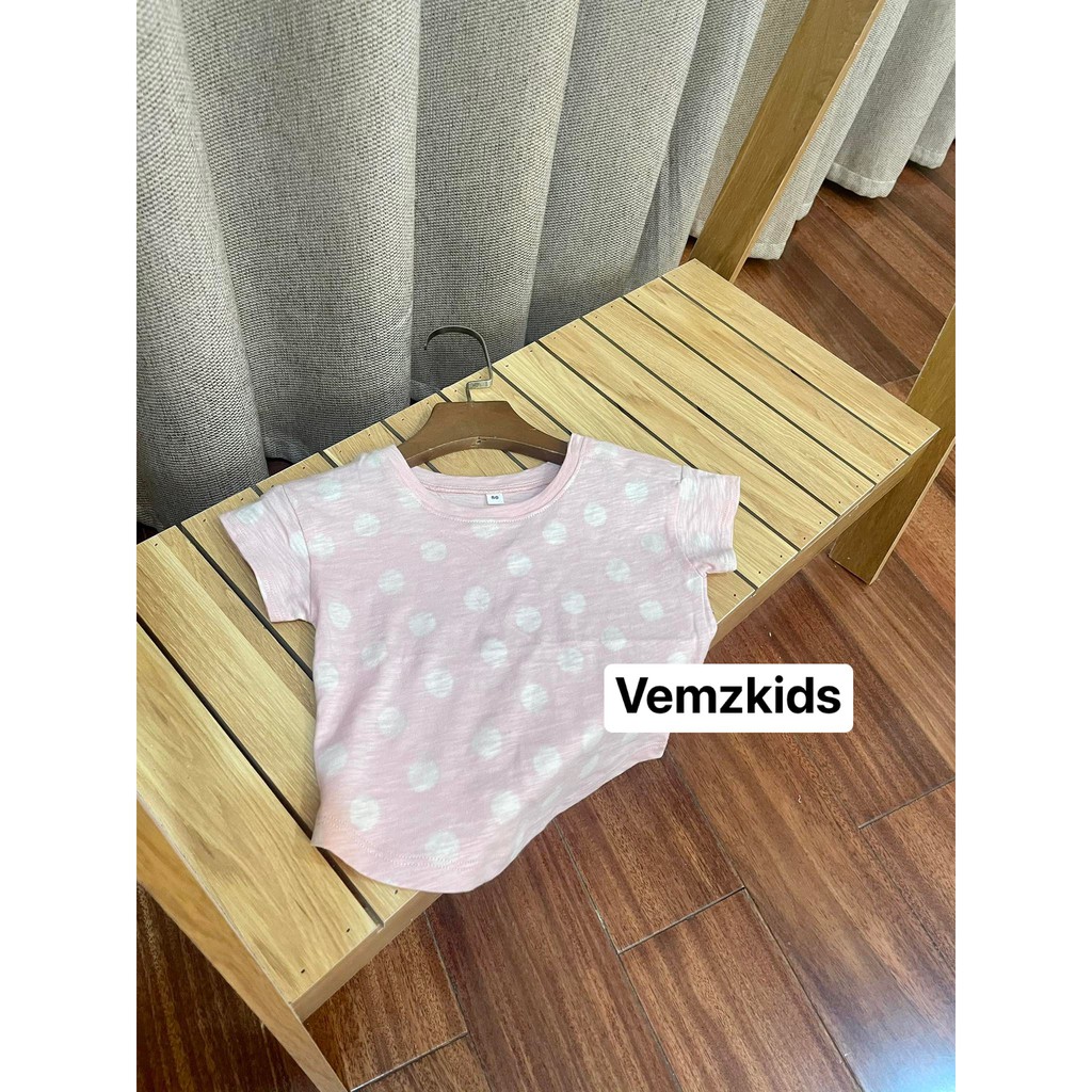 Áo phông chấm bi cho bé trai bé gái (từ 7 - 13 Kg) VEMZKIDS