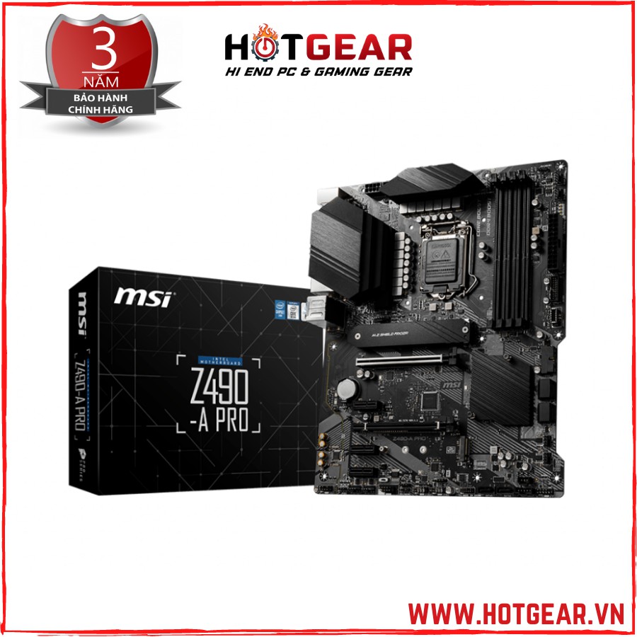 Mainboard MSI Z490-A PRO (Intel Z490, Socket 1200, ATX, 4 khe RAM DDR4)