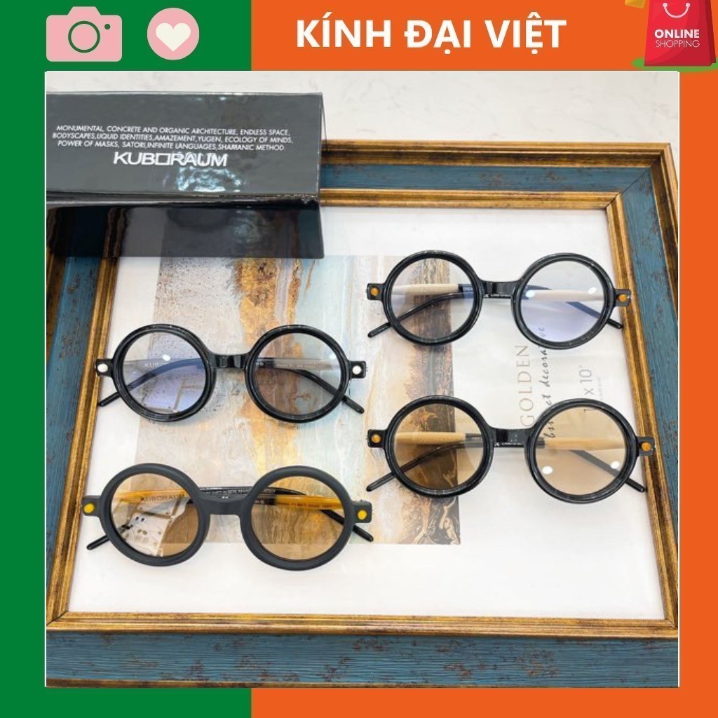Kính mắt tròn nam nữ KUBORAUM  phụ kiện QUÀ TẶNG đẹp thời trang