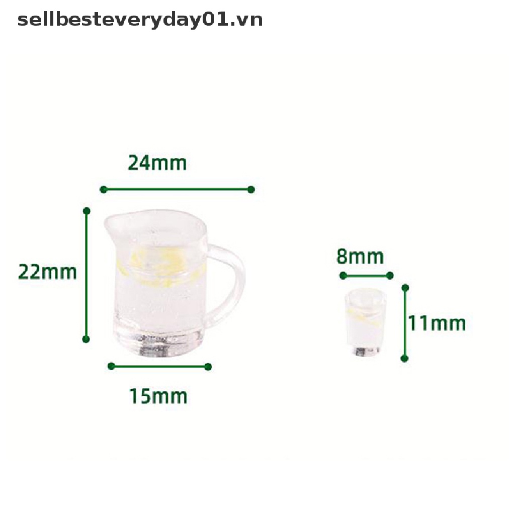 Set 3 Chai Nước Ép + 2 Ly Đồ Chơi Búp Bê Cỡ 1 / 12