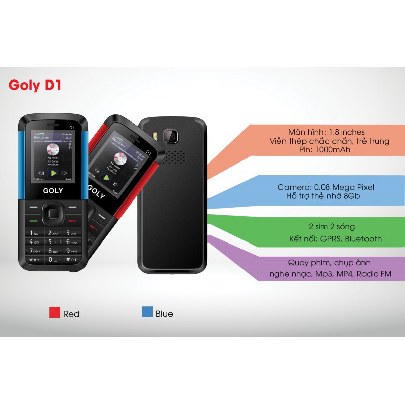 < RẺ VÔ ĐỊCH> Điện thoại Goly D1 Pin Siêu Trâu, Sóng Siêu Khỏe, Giá Siêu RẺ | BigBuy360 - bigbuy360.vn