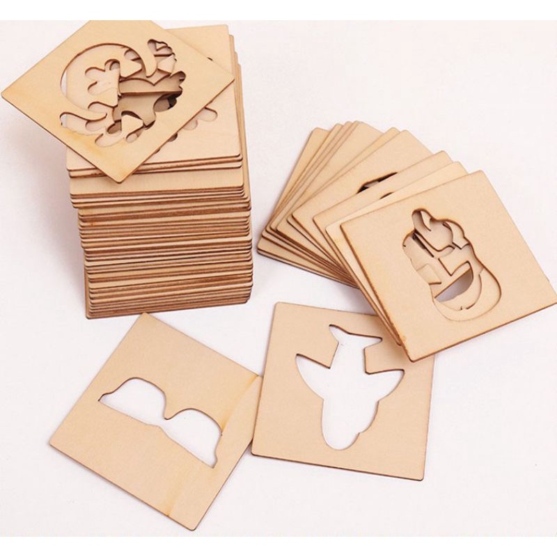 Set bộ vẽ khuôn gỗ cho bé,,,
