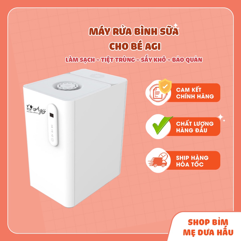 [CHÍNH HÃNG] MÁY RỬA BÌNH SỮA CHO BÉ AGI LÀM SẠCH TIỆT TRÙNG SẤY KHÔ VÀ BẢO QUẢN BÌNH SỮA MEDUAHAUBIMSUA