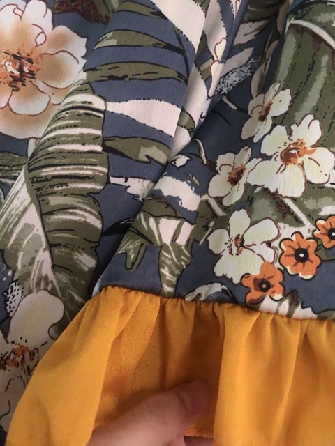 ORDER - ĐẦM HOA SUÔNG CỔ XẾP VIỀN BÈO ( Ảnh thật ở cuối ) | BigBuy360 - bigbuy360.vn