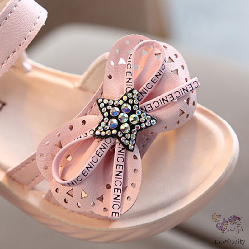 Giày Sandal Đính Nơ Phong Cách Hàn Quốc Cho Bé Gái