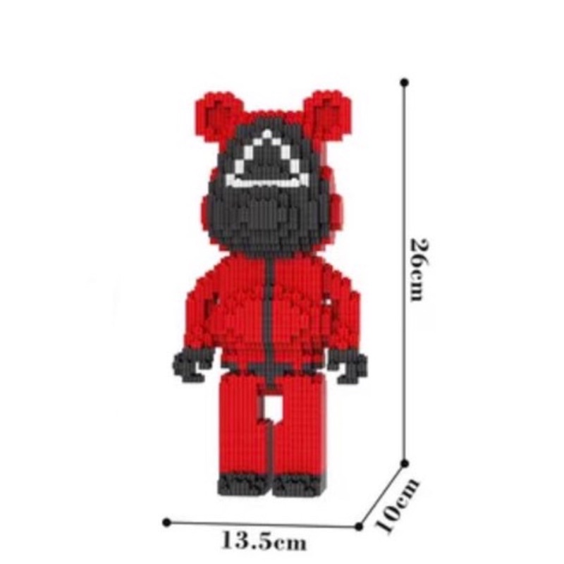 Mô Hình Lắp Ráp Lego 3D BEARBRICK SQUID GAME - BST Bearbrick