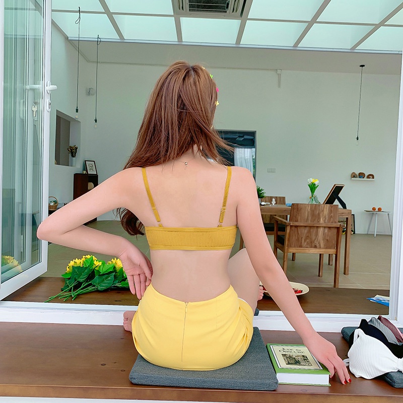 Áo Ngực Bộ đồ lót nữ  Áo Ngực Tam Giác Cúp Tam Giác Siêu Mỏng Không Đường May Dây Đeo Có Thể Điều Chỉnh Hở Lưng Quyến Rũ