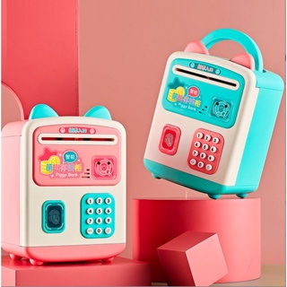 [MS098] Két sắt mini tai thỏ xinh xắn dấu vân tay mật khẩu tay cầm