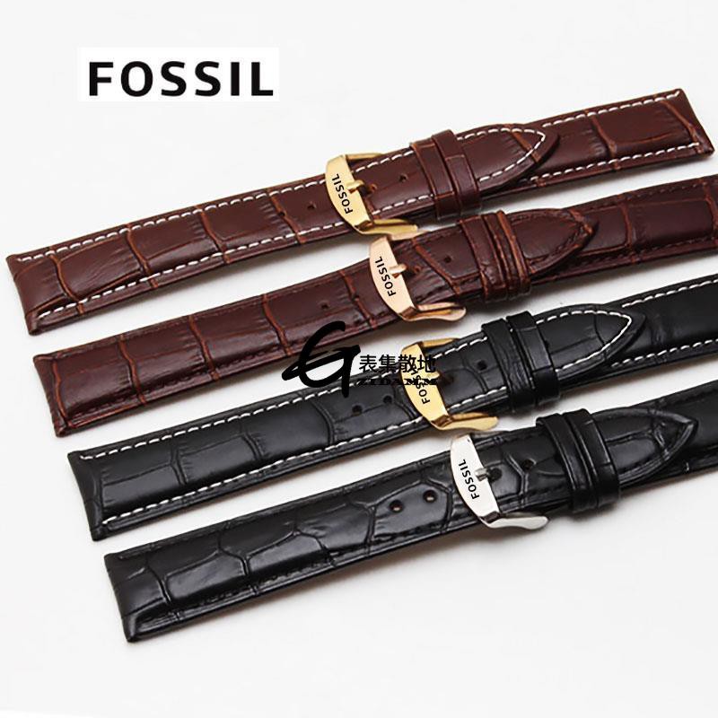 Fossil Dây Da Đồng Hồ Đeo Tay 16 18 20 22mm Thời Trang Cho Nam Nữ