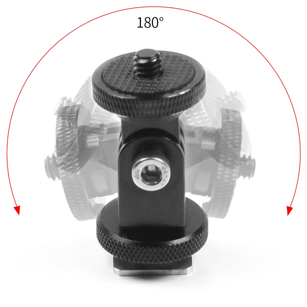 Ngàm Gắn camera Hành Động 1 / 4 "Xoay 360 Độ Cho gopro 10 9 8 5 dji action 2