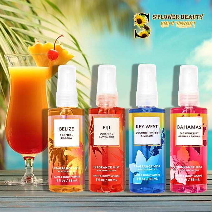 Travel Size 88ml | Xịt Thơm Nước Hoa Toàn Thân Mini Bath &amp; Body Works Body Mist | BAHAMAS | FIJI | KEY WEST | BELIZE