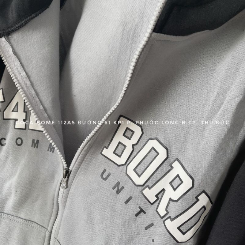 ÁO KHOÁC F246 BORD 2 MÀU ẢNH THẬT UNISEX