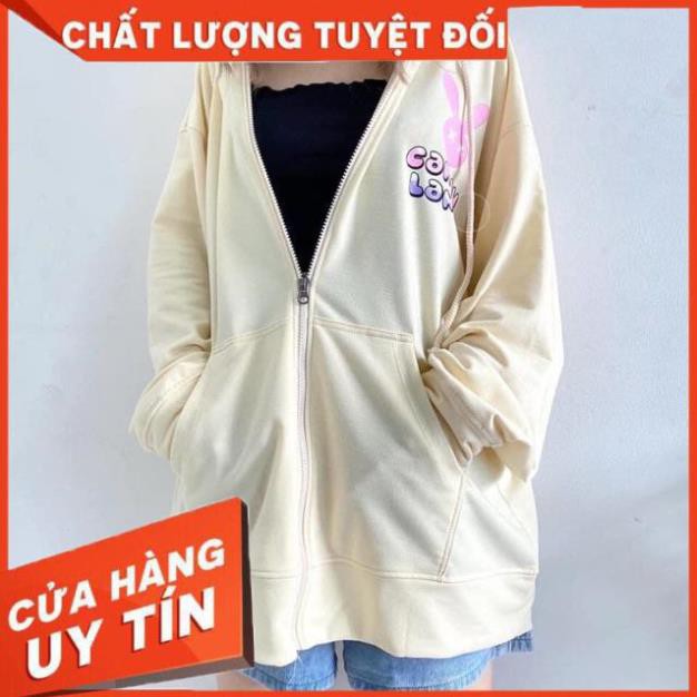 [Ảnh Thật] Áo Khoác Nỉ Bông In Thỏ Bad.Raabbit Unisex Chất Đẹp | BigBuy360 - bigbuy360.vn