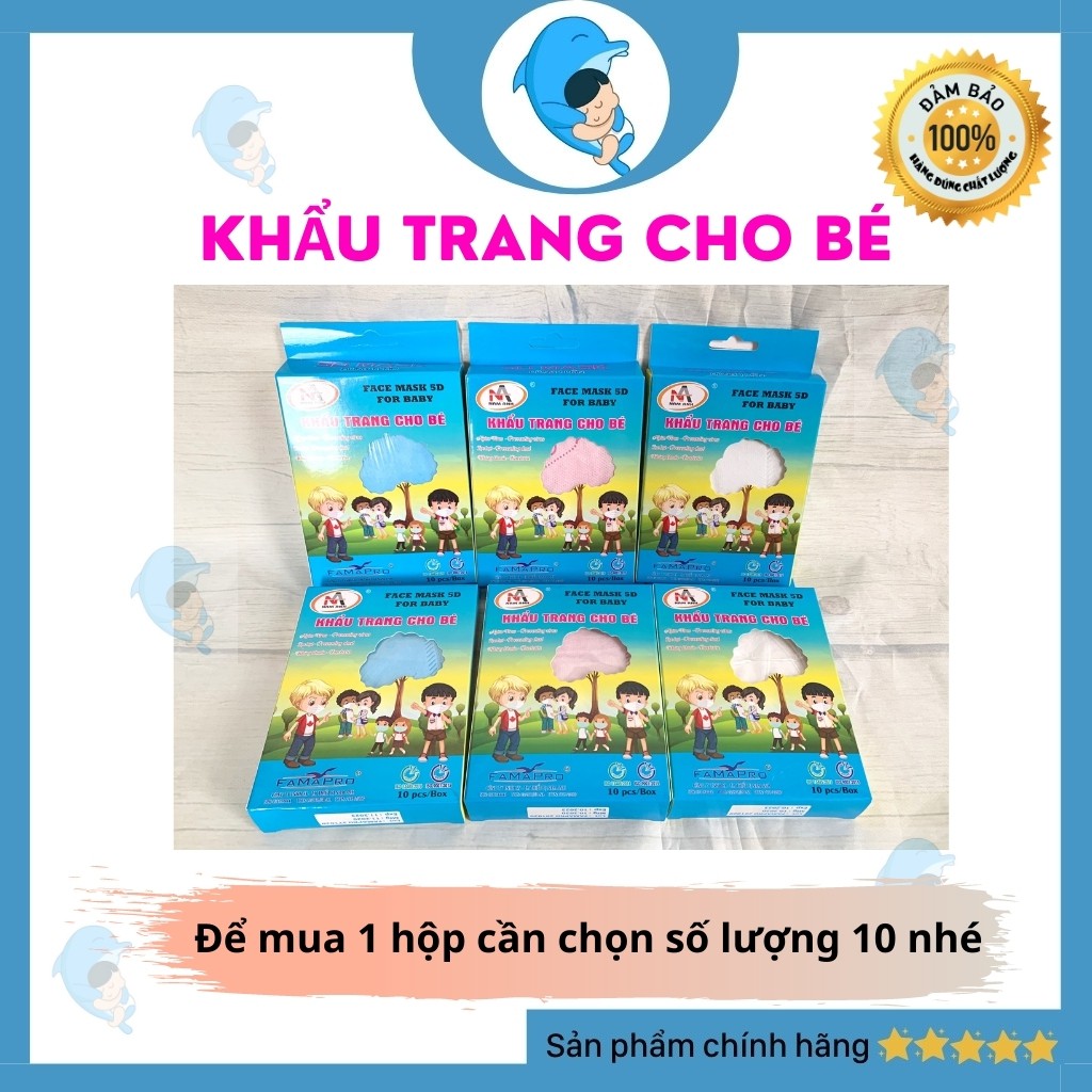 Khẩu Trang Y tế Cho Em Bé 5D Kids Loại Đẹp Chính hãng Nam Anh