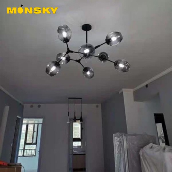 Đèn chùm thả MONSKY ASLEY MAXWEL 8 bóng cao cấp sang trọng
