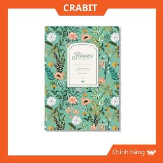 Vở kẻ ngang Flower Hoa xanh - 80 trang Chính Hãng Crabit