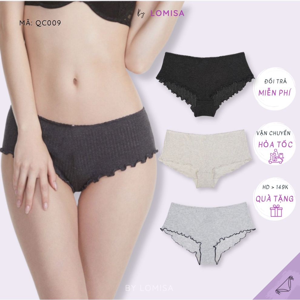 Quần lót nữ cotton trơn cao cấp By LOMISA kháng khuẩn thấm hút mồ hôi hiệu quả- QC009