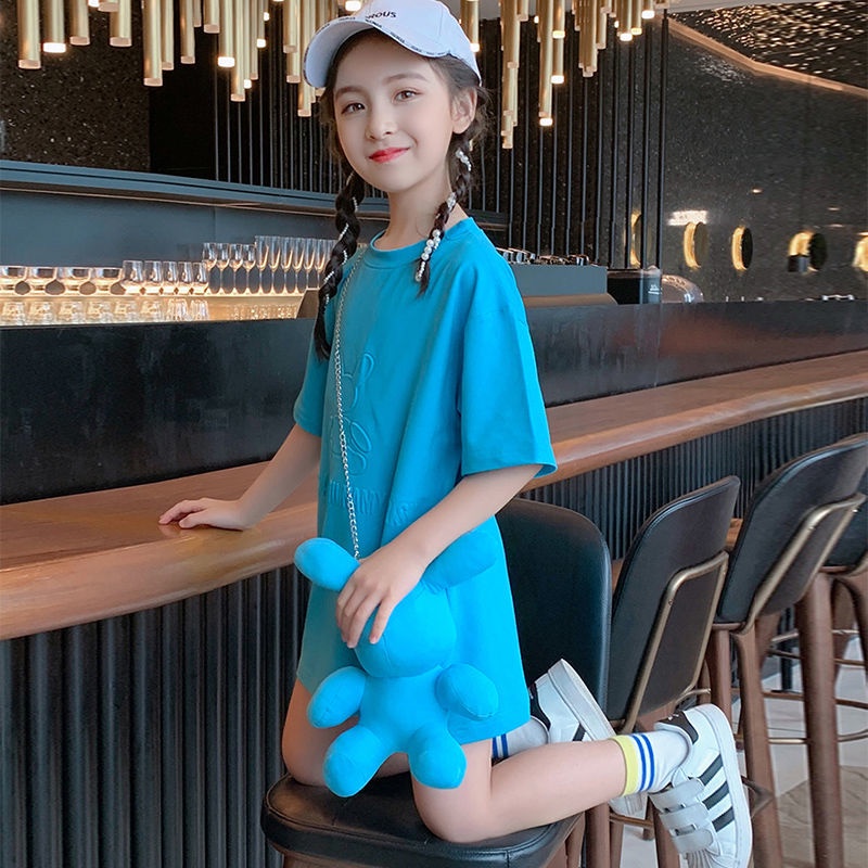 [Giao Hàng Tiền Mặt] Đầm Bé Gái Mùa Hè Phong Cách Phương Tây Tay Lửng Phong Cách Mới 2021