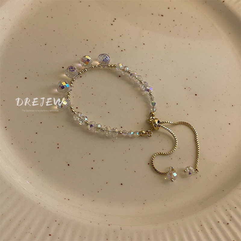 DREJEW Vòng đeo tay đính đá lấp lánh thời trang dành cho nữ