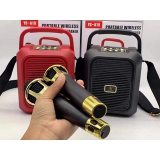 Loa hát karaoke A19 tặng kèm mic không dây.