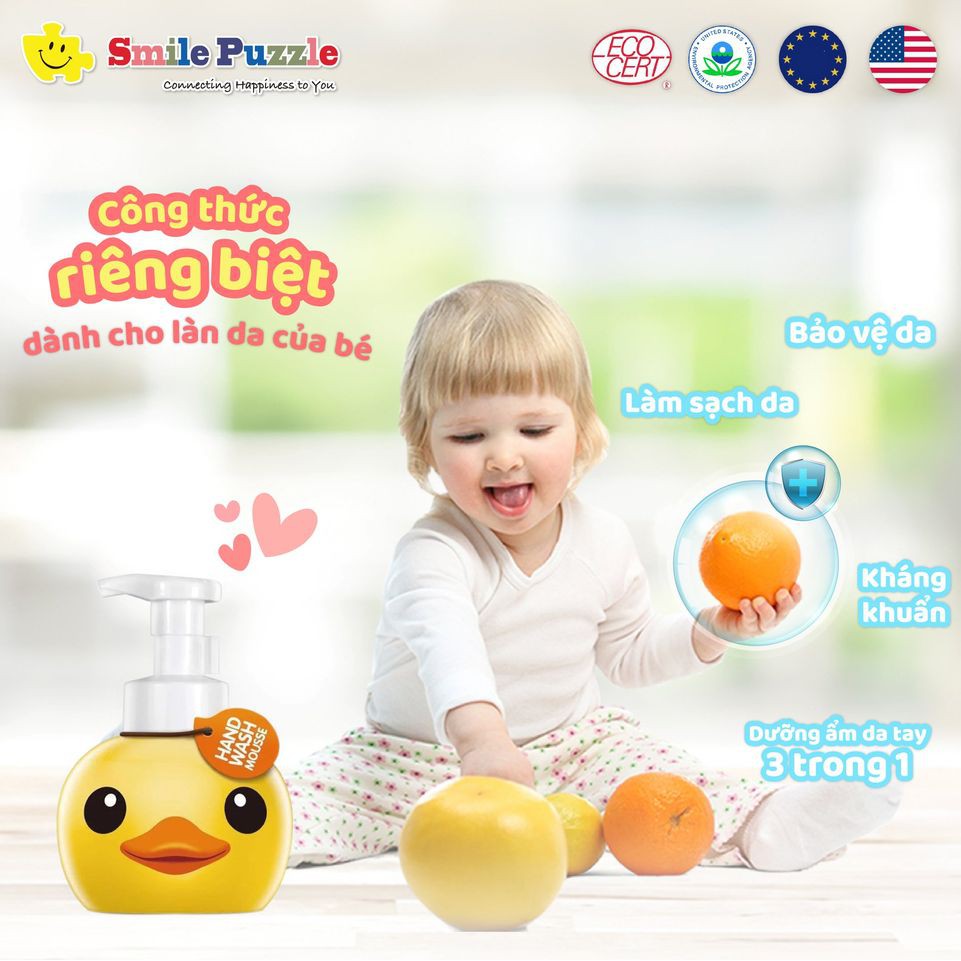 HÀNG NHẬP KHẨU -Rubber Duck Bọt rửa tay kháng khuẩn 400ml