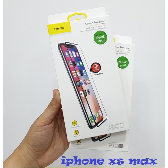 Dán cường lực Baseus IP XR,Xs Max 0.3mm (full màn hình)Siêu Hót