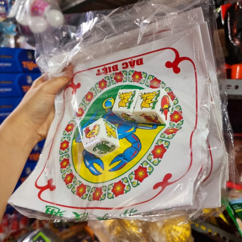 Bộ đồ chơi lắc bầu cua tôm cá/ cá cọp