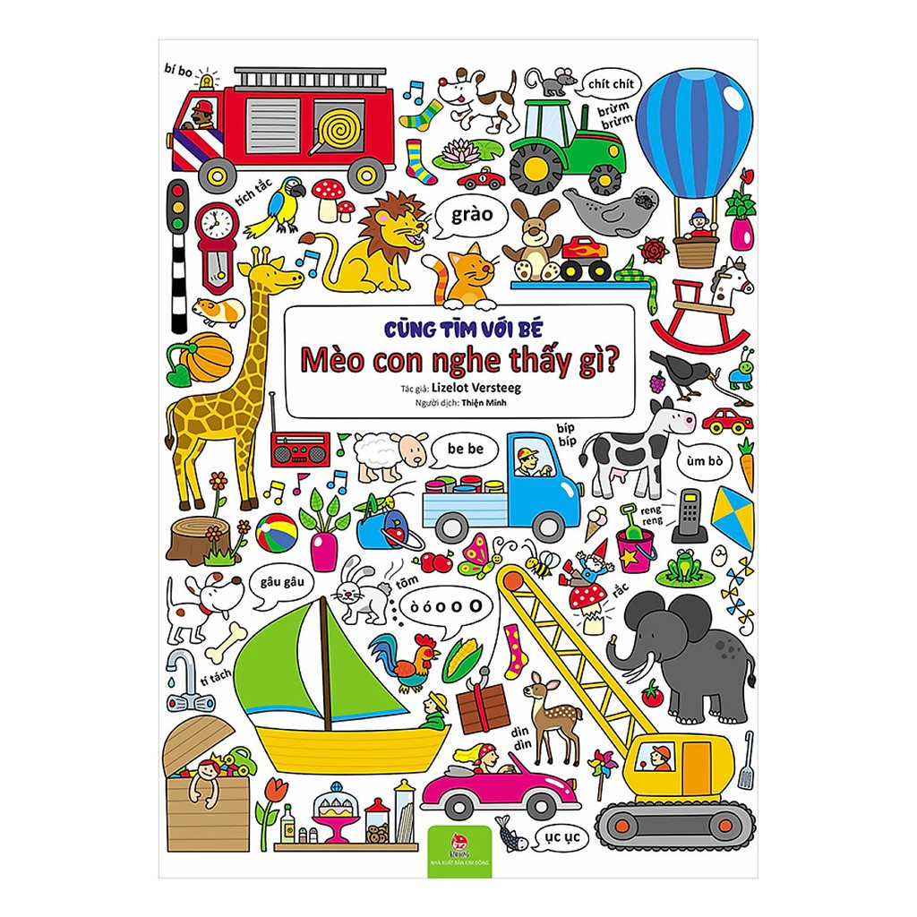 Sách Cùng tìm với bé: mèo con nghe thấy gì?