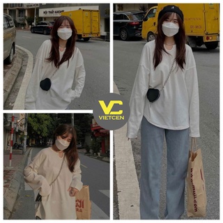 Áo len nữ vintage áo len tay dài form rộng Ulzzang_VIETCEN