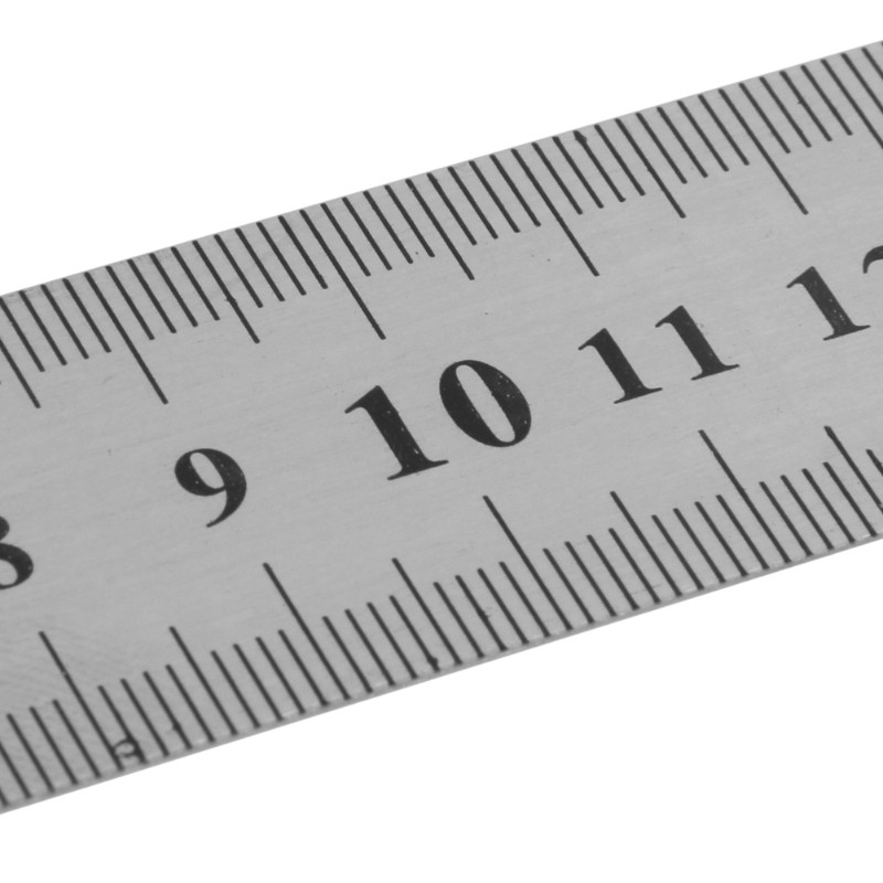 Thước đo hai mặt bằng thép không gỉ 30cm chất lượng