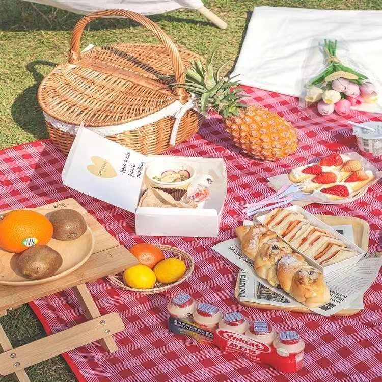 Bạt/Thảm Trải Cắm Trại Đi Phượt, Picnic Vải Oxford Chống Thấm Chống Dính,Gấp Gọn Có Quai Xách Cao Cấp Sử Không Dễ Nhăn