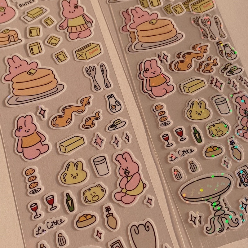 Lacotte | Butter Buratta Sticker Sheet 🧈 nhãn dán trang trí