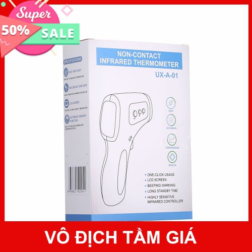 Nhiệt kế điện tử hồng ngoại đo nhiệt độ thân nhiệt ba màu dạng súng bắn nhiệt UXA-03