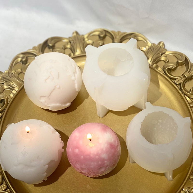 Khuôn Làm Nến / Xà Phòng Handmade Diy Hình Trái Đất Bằng Silicone