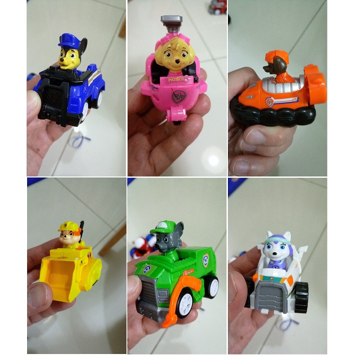 Bộ 9 Xe Chó Cứu Hộ Chạy Bánh Đà- Bộ Đồ Chơi Biệt Đội Chó Cứu Hộ Paw Patrol Cho Bé