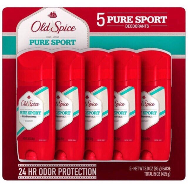 Combo 5 Lăn khử mùi Old Spice Pure Sport 85g của Mỹ